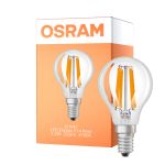 Osram LED Classic LED E14 Birne Fadenlampe Klar 1.2W 255lm - 827 Extra Warmweiß | Ersatz Für 25W