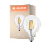 Ledvance Classic LED E27 Globe Fadenlampe Klar 11W 1521lm - 940 Cool white | Höchste Farbwiedergabe - Dimmbar - Ersatz für 100W