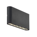 Nordlux Kniver Wandleuchte Aluminium Schwarz 8.5W 285lm - 830 Warmweiß