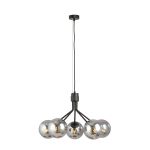 Emibig Pendelleuchte Nova Stahl Schwarz | Geeignet für 5x E14 - Max 10W