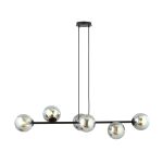 Emibig Pendelleuchte Rossi Stahl Schwarz | Geeignet für 6x E14 - Max 10W