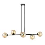 Emibig Pendelleuchte Rossi Stahl Schwarz | Geeignet für 6x E14 - Max 10W