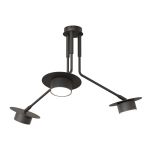 Emibig Deckenleuchte Mizu Stahl Schwarz | Geeignet für 3x GX53 - Max 12W