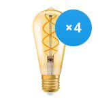 Multipack 4x Ledvance Vintage 1906 LED E27 Birne Gold 4W 300lm - 820 Extra Warmweiß | Dimmbar - Ersatz für 25W