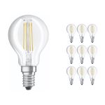 Multipack 10x Ledvance Classic LED E14 Birne Fadenlampe Klar 4.2W 470lm - 927 Extra Warmweiß | Höchste Farbwiedergabe - Dimmbar - Ersatz für 40W