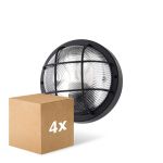 Multipack 4x D'Lite Wandleuchte Ecco Schwarz Rund | IP54 - Geeignet für 1x E27