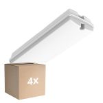 Multipack 4x Bright Choice LED-Wand- und Deckenleuchte Weiß 3W 280lm - 830 Warmweiß | IP66