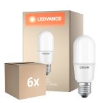 Multipack 6x Osram LED Superstar E27 Linear Matt 11W 1050lm - 940 Kaltweiß | Höchste Farbwiedergabe - Dimmbar - Ersatz Für 75W