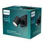 Philips Runner Wandleuchte Metall Schwarz | Geeignet für 1x GU10 