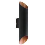 Eglo Wandleuchte Agolada Außenbeleuchtung Verzinkter Stahl Schwarz, Bernstein 7.4W 660lm - 830 Warmweiß