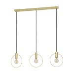 Eglo Pendelleuchte Manizales Stahl Gold | IP20 - Geeignet für 3x E27 