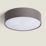 Bright Choice LED-Deckenleuchte Rund Textil Grau | 500mm - Geeignet für 3x E27 – Max 40W