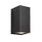 Nordlux Canto Maxi Kubi 2 Wandleuchte Aluminium und Glas Schwarz Up & Down | IP44 - Geeignet für 2x GU10
