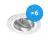 Multipack 6x Noxion Einbau Spot Logic MR16 schwenkbar Aluminium | Ausschnitt 80mm - GU10 Sockel