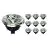 Multipack 10x Noxion Lucent LED-Spot GU10 AR111 15W 850lm 40D - 930 Warmweiß | Höchste Farbwiedergabe - Dimmbar -  Ersatz Für 75W
