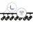 Bright Choice Komplettset 1-Phasen Rail L 1,5 x 1,5 Meter Schwarz | incl. 7x Spot + GU10 2700K 3W Dimmbar + Abschlusskappe, Stromanschluss und L -Verbinder