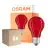 Multipack 6x Osram LED Star Classic Decor E27 Birne Fadenlampe Matt 2.5W 45lm - Rot | Ersatz Für 7W