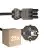 Multipack 25x Noxion GST - Kompatibel Versorgungskabel Schwarz - Weiblich + Schuko Europlug - 2m - 3 pole 0.75mm2