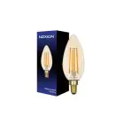 Noxion Lucent LED E14 Kerze Fadenlampe Messing B35 4.5W 400lm - 822 Extra Warmweiß | Dimmbar - Ersatz Für 35W