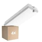 Multipack 4x Bright Choice LED-Wand- und Deckenleuchte Weiß 3W 280lm - 830 Warmweiß | IP66