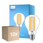 Multipack 10x Philips Corepro LED Glühbirne E27 Birne Klar 13W 2000lm - 827 Extra Warmweiß | Ersatz für 120W