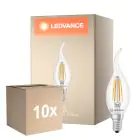 Multipack 10x Ledvance Classic LED E14 Kerze Fadenlampe Klar 3.4W 470lm - 827 Extra Warmweiß | Ersatz Für 40W